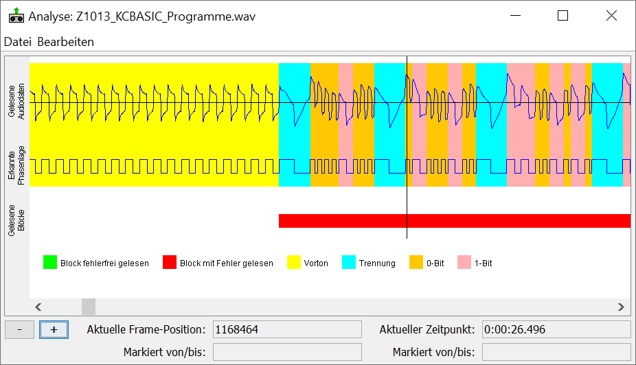 Screenshot vom JKCLOAD-Analysefenster